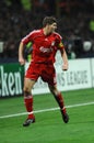 Steven Gerrard in action during the match Royalty Free Stock Photo